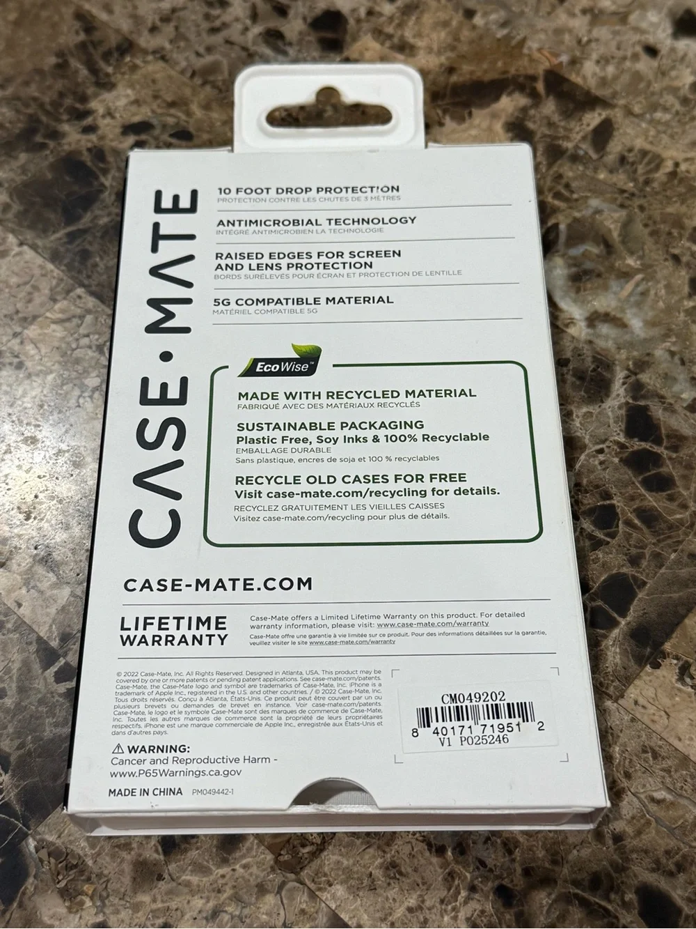 New Case Mate iPhone 6.1” Pro marble gold glitter case